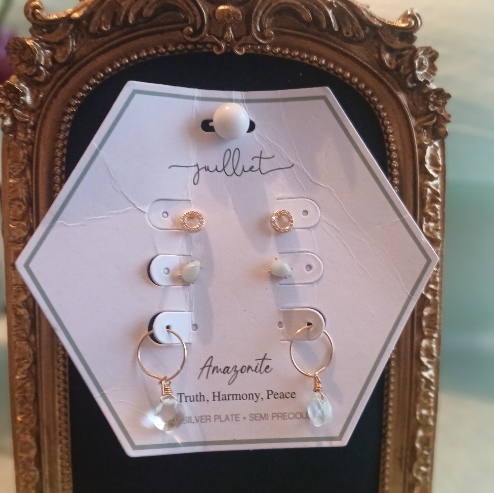 Amazonite Earring Set - Picture 3 of 3